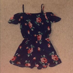 Abercrombie Kids Floral Romper - Navy and Pink